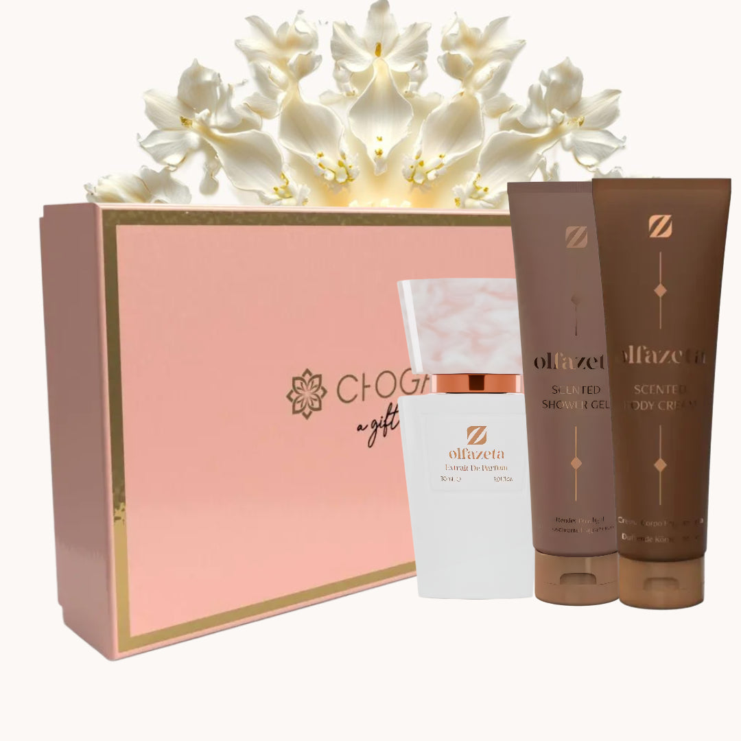 chogan 010 olfazeta perfume and shower gel and bodycream bundle for women