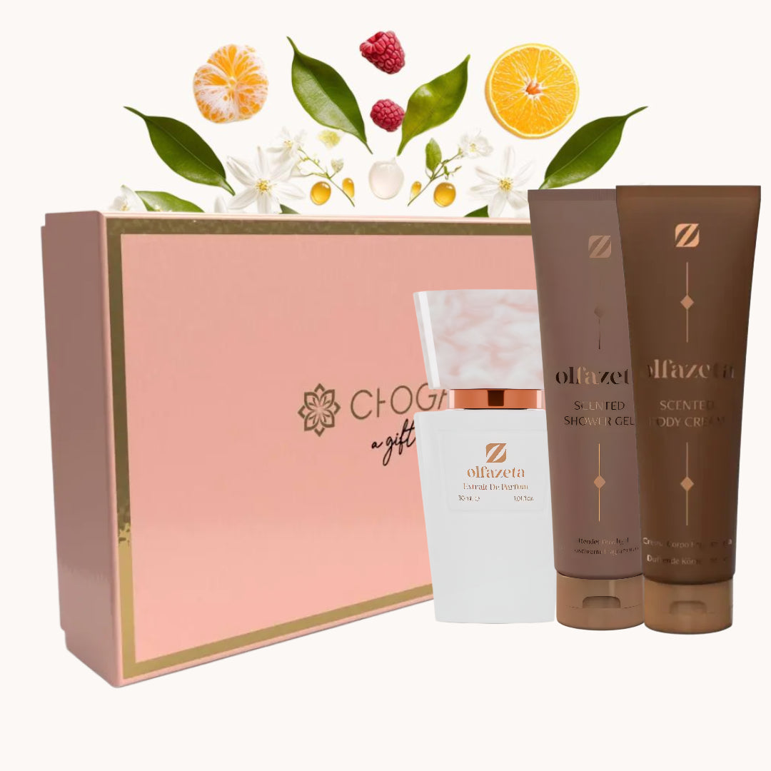 chogan 019 olfazeta perfume and shower gel and bodycream bundle for women