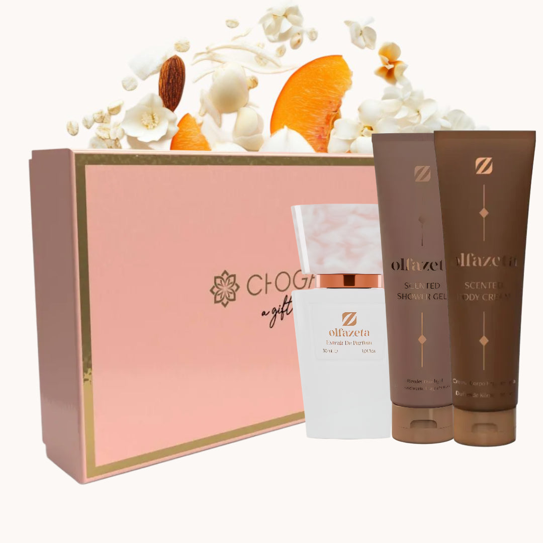 chogan 023 olfazeta perfume and shower gel and bodycream bundle for women